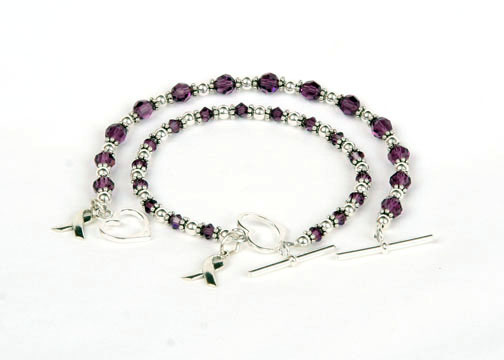 Pancreatic Cancer, Domestic Violence Bracelet